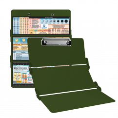 WhiteCoat Clipboard® Trifold - Army Green Nursing Edition